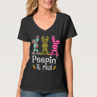 Peepin' Es ist eine echte Niedliche Kaninchengrafi T-Shirt