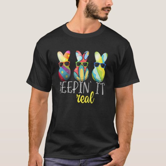 Peepin It Real Happy Oaster Bunny Egg Hunt Kid Hi T-Shirt (Vorderseite)
