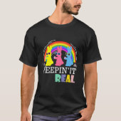 Peepin It Real Happy Osterfest Bunny Egg Hunt Funn T-Shirt (Vorderseite)