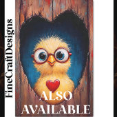 Peeping Chick in Brille & Red Heart BX9 Decoupage Seidenpapier