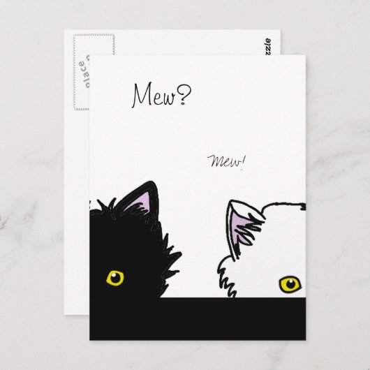 Peeping Kittens Postkarte (Vorne/Hinten)