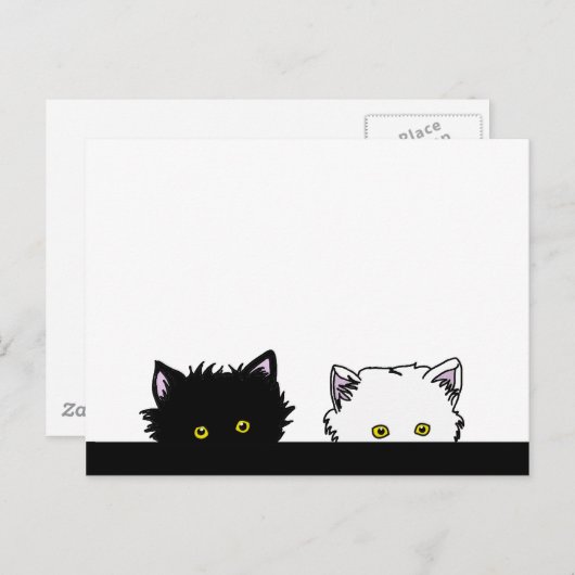Peeping Kittens Postkarte (Vorne/Hinten)