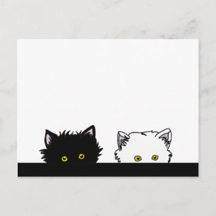 Peeping Kittens Postkarte