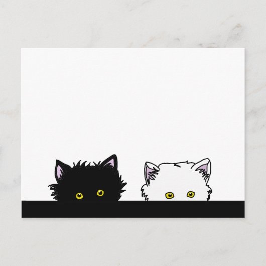 Peeping Kittens Postkarte (Vorderseite)