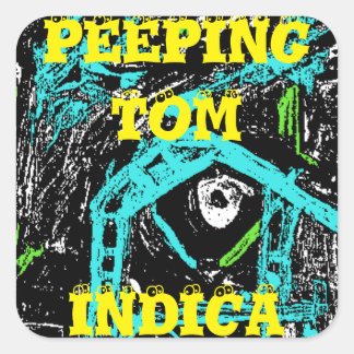 PEEPING TOM INDICA QUADRATISCHER AUFKLEBER