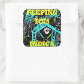 PEEPING TOM INDICA QUADRATISCHER AUFKLEBER (Tasche)