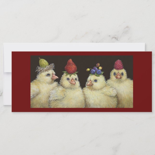Peeps auf Berry Hat Night-Flachkarte (Vorderseite)