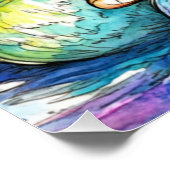 Peeps Ducks Wasserfarbenplakat für Kinder Poster (Ecke)