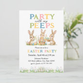 Peeps Easter Invitation Custom Kids Easter Party Einladung (Stehend Vorderseite)