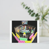 PEEPS POKER-KOPFKOPF POSTKARTE (Stehend Vorderseite)