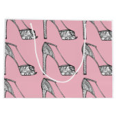 Peeptoe Plattform-Pumpen-Geschenk-Tasche Große Geschenktüte (Rückseite)