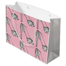 Peeptoe Plattform-Pumpen-Geschenk-Tasche Große Geschenktüte