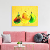 Peer Art niedliche Aquarellfrucht-Leinwand Leinwanddruck (Insitu (Wohnzimmer))