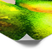 Peer Art niedliche Aquarellfrucht Poster (Ecke)