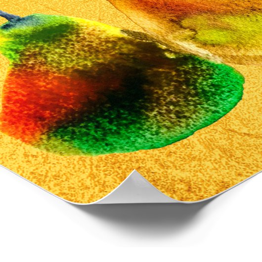 Peer Art niedliches Aquarellfruchtposter Poster (Ecke)