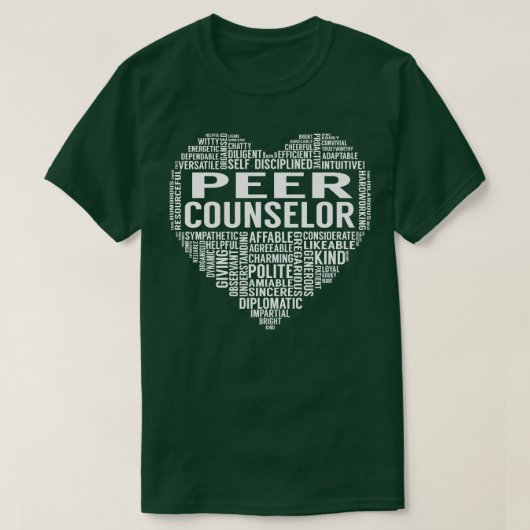 Peer Counselor Herz T-Shirt (Design vorne)