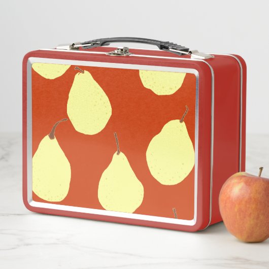 Peer Pattern Red Metall Lunch Box (Beispiel)