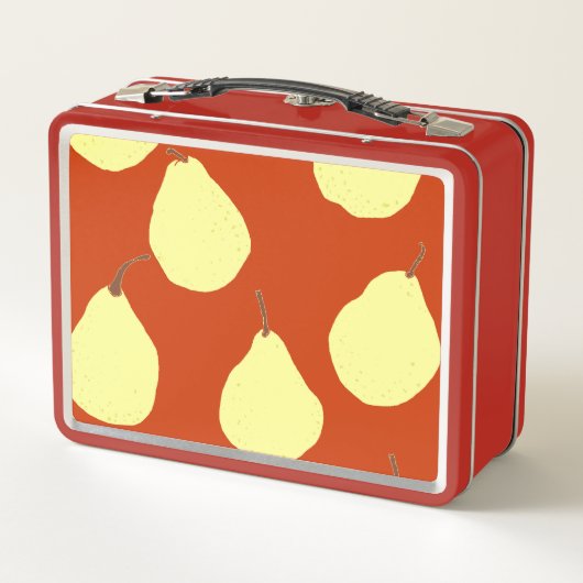 Peer Pattern Red Metall Lunch Box (Rückseite)