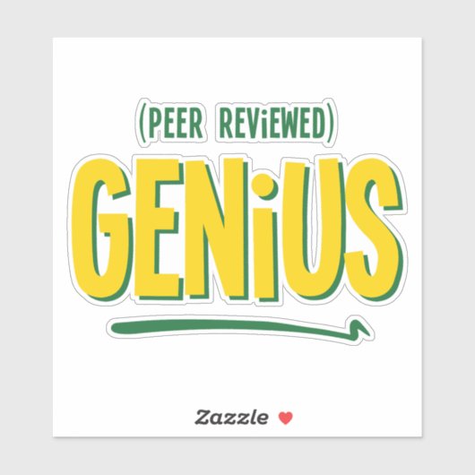 Peer Reviews mit Genius Vinyl Sticker (Blatt)