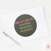 Peer Reviews Runder Aufkleber (Umschlag)