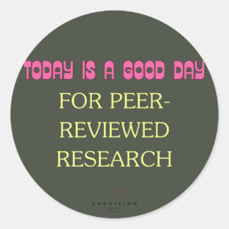 Peer Reviews Runder Aufkleber