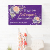 Peer-Rose Blumenruhestand Lila Banner (Insitu)