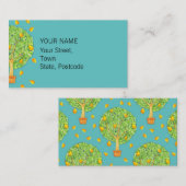 Peer Tree aquamarin Business Card Visitenkarte (Vorne/Hinten)