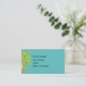 Peer Tree aquamarin Business Card Visitenkarte (Stehend Vorderseite)