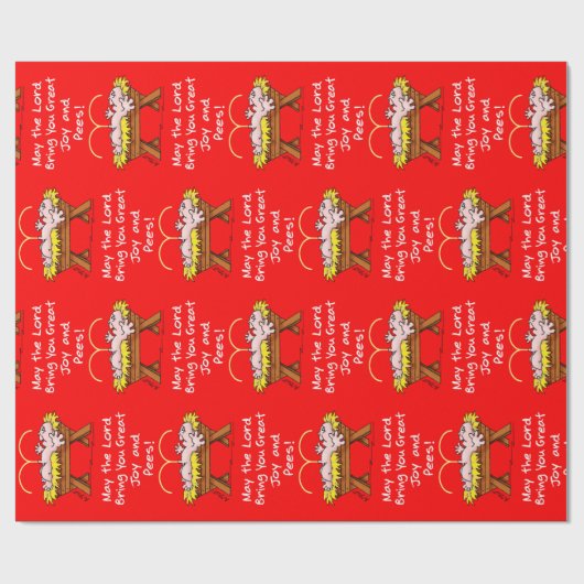 Pees & Joy!!! Funny Christmas Geschenkpapier (Flach)