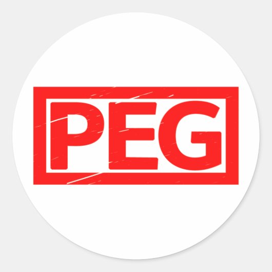Peg-Briefmarke Runder Aufkleber (Vorderseite)