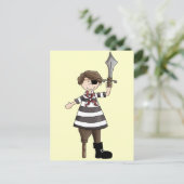 Peg-leg-Pirate Postkarte (Stehend Vorderseite)