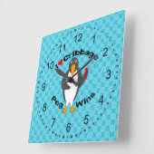 Peg-Wins-Cribage Quadratische Wanduhr (Winkel)
