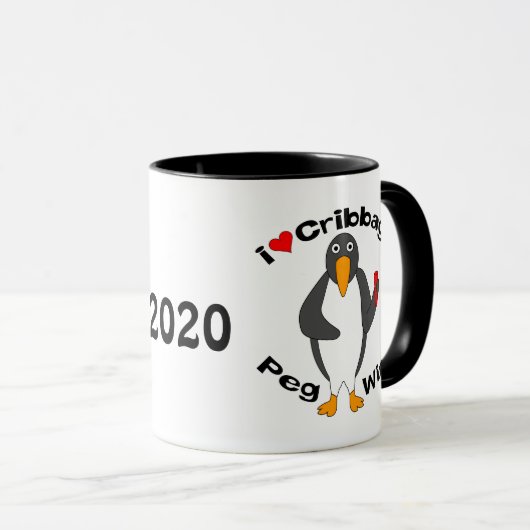 Peg-Wins-Cribage Tasse (VorderseiteRechts)