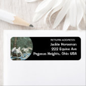 PEGASI HORSE Fantasy Rücksendeadressen-Aufkleber (Insitu)