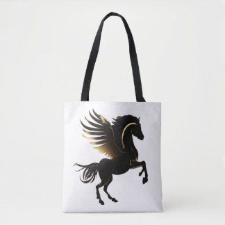 Pegaso Dorado Negro Tasche