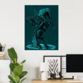 Pegasus aqua poster (Heimbüro)