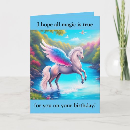Pegasus Birthday Card Feiertagskarte (Vorderseite)