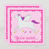 Pegasus Birthday individuell anpassbar Einladung (Vorne/Hinten)