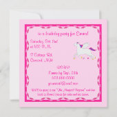 Pegasus Birthday individuell anpassbar Einladung (Rückseite)