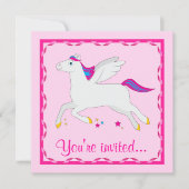 Pegasus Birthday individuell anpassbar Einladung (Vorderseite)