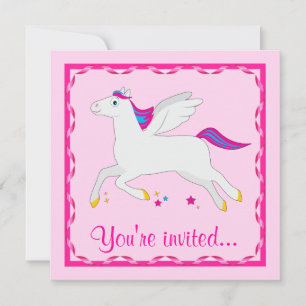 Pegasus Birthday individuell anpassbar Einladung