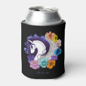 Pegasus Black Floral Dosenkühler (Kanne Vorderseite)
