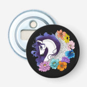 Pegasus Black Floral Flaschenöffner (Vorderseite)