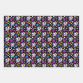 Pegasus Black Floral Geschenkpapier Set (Vorderseite 2)