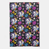 Pegasus Black Floral Geschirrtuch (Vertikal)