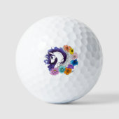 Pegasus Black Floral Golfball (Vorderseite)