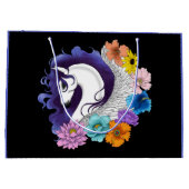 Pegasus Black Floral Große Geschenktüte (Rückseite)