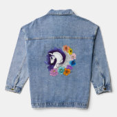 Pegasus Black Floral Jeansjacke (Rückseite)