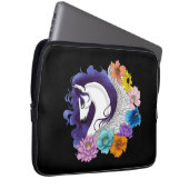 Pegasus Black Floral Laptopschutzhülle (Vorne Rechts)