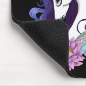 Pegasus Black Floral Mousepad (Ecke)